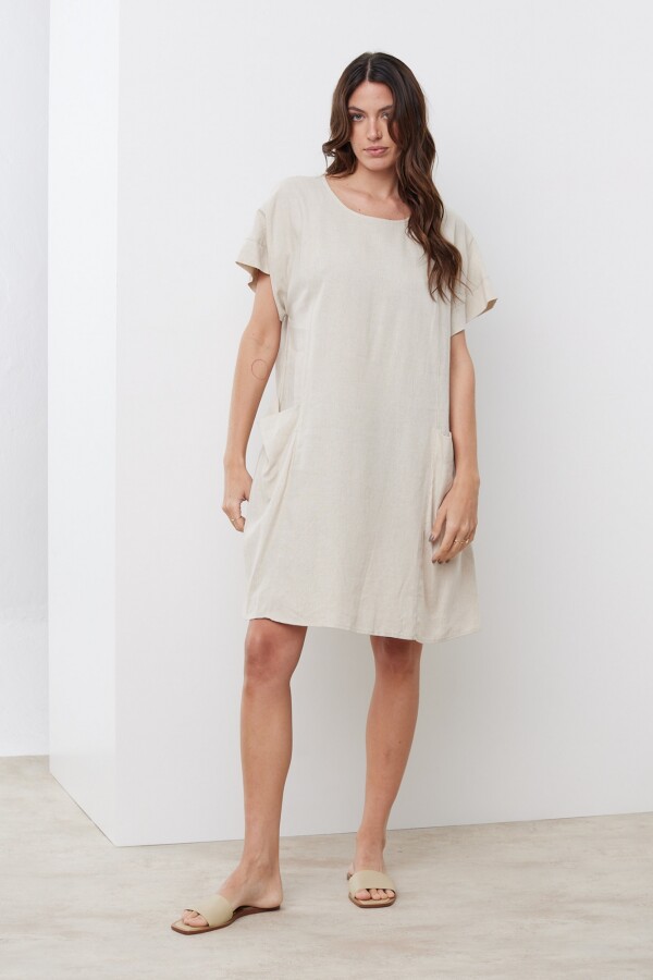 Vestido Lino BEIGE