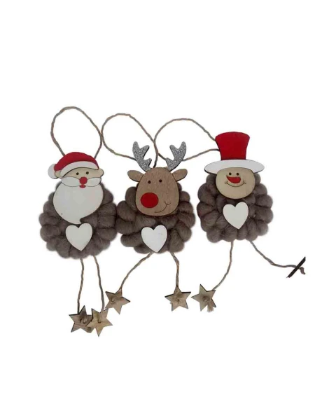 SET X3 COLGANTE DECORATIVO NAVIDEÑO TELA 8X20CM SET X3 COLGANTE DECORATIVO NAVIDEÑO TELA 8X20CM