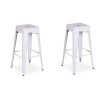 Taburete Tolix Pack 2 unidades Vintage Colores Hogar Pub Blanco