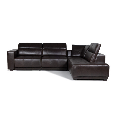 Rinconera Seúl - Cuero Básico - Chaise derecho Café - (Preventa)