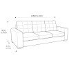 SOFA OSLO 3 PUESTOS - CREMA 305540 (CD) Unica