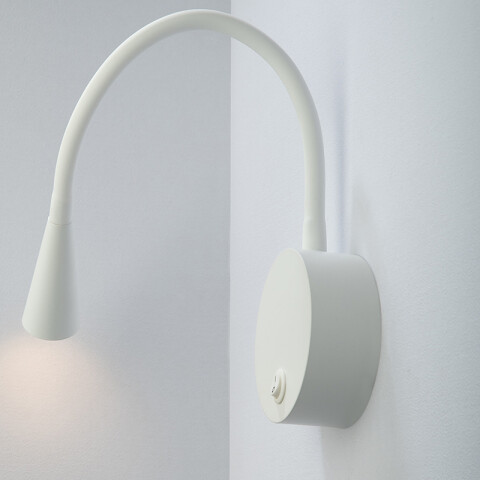 Aplique pared LED brazo flexible blanco 3W cálido VK-WALLER VK0156