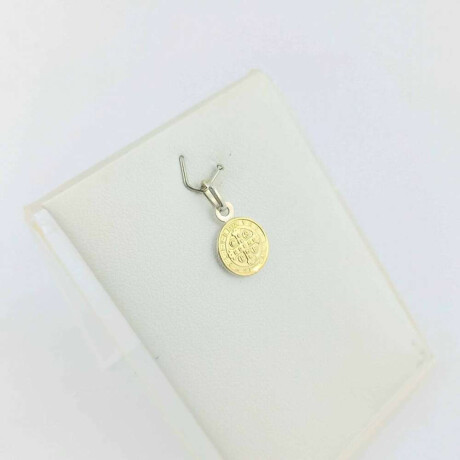 Medalla de Plata 925 y double de Oro 18 ktes 10 mm San Benito