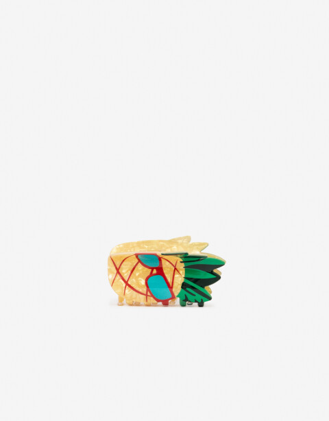 Broche Fantasia Broche Acrílico Ananá - Combinacion Multicolor