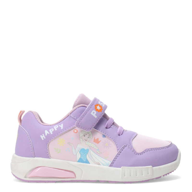 Championes de Niños Frozen c/luz Lila - Rosa