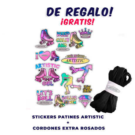Patín Artístico Bota Dura + Regalo N1 Venta Garantía Blanco