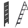 Escalera De 5 Escalones Antidezlisante Y Plegable Negro