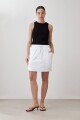 Falda con pretina elastizada blanco