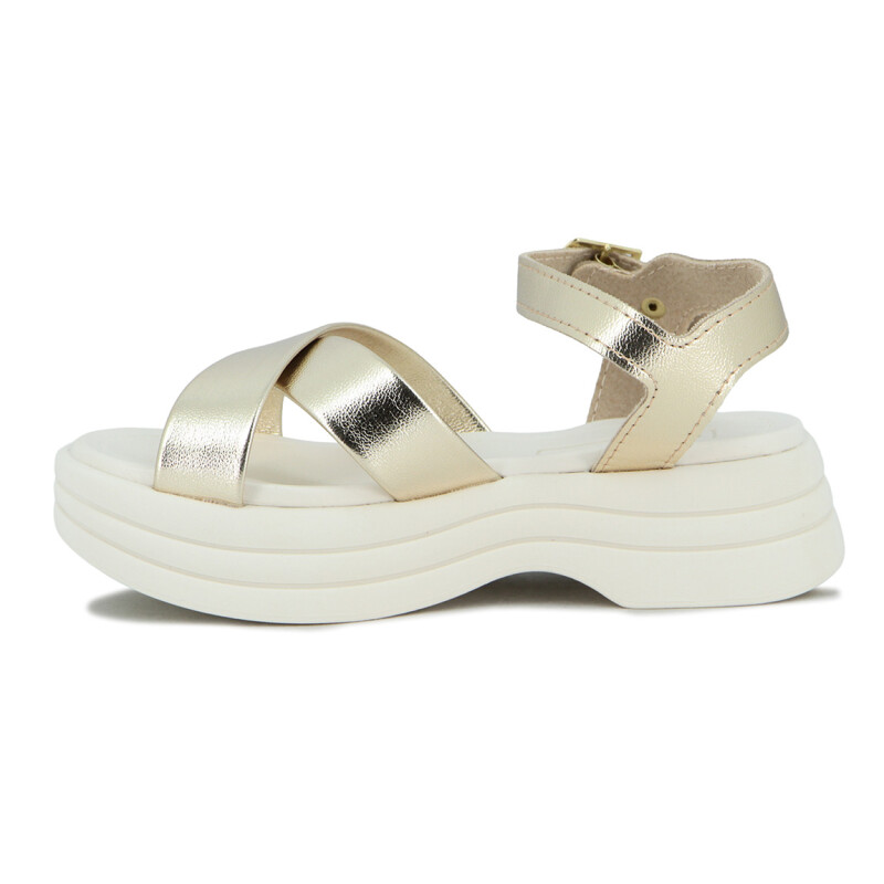 Sandalia Molekinha Niña Italia Taco 3cm Dorado
