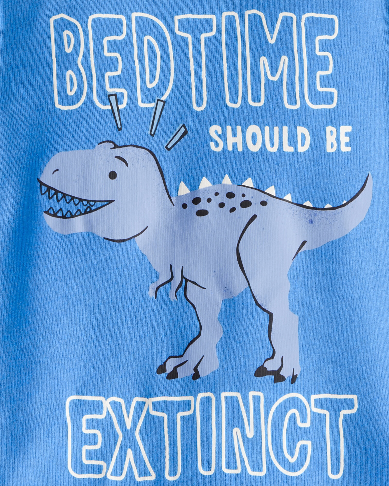 Pijama cuatro piezas de algodón, dos remeras manga larga y dos pantalones, diseño dinos Sin color