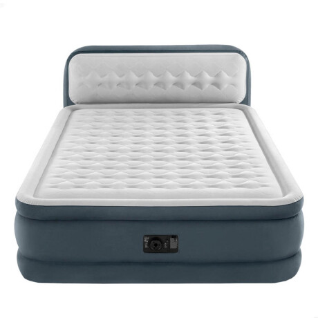 Colchón Sommier Intex 2p Eléctrico Respaldo Camping Gris
