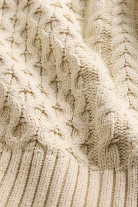 Buzo Cable Heavy Hombre Cream