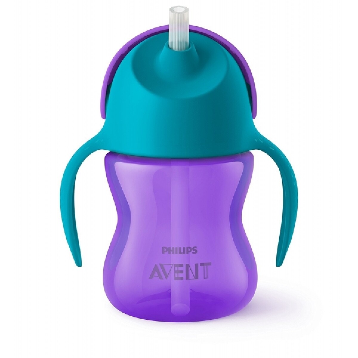 Vaso Avent straw cup con bombilla flexible 200ml violeta - VIOLETA 