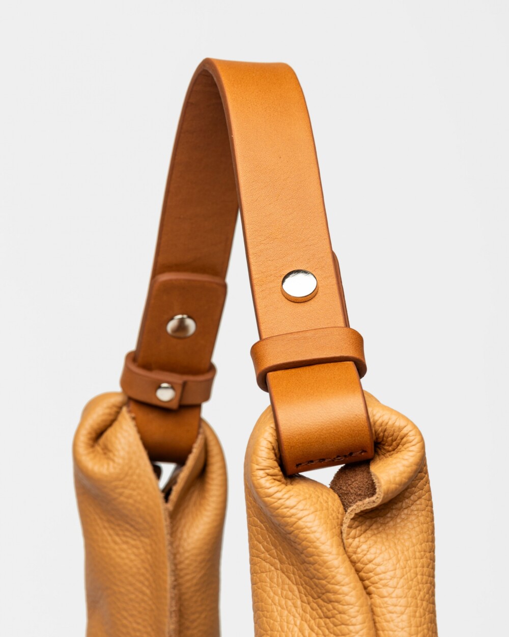 Bolso The Shopping en cuero graneado Cuoio