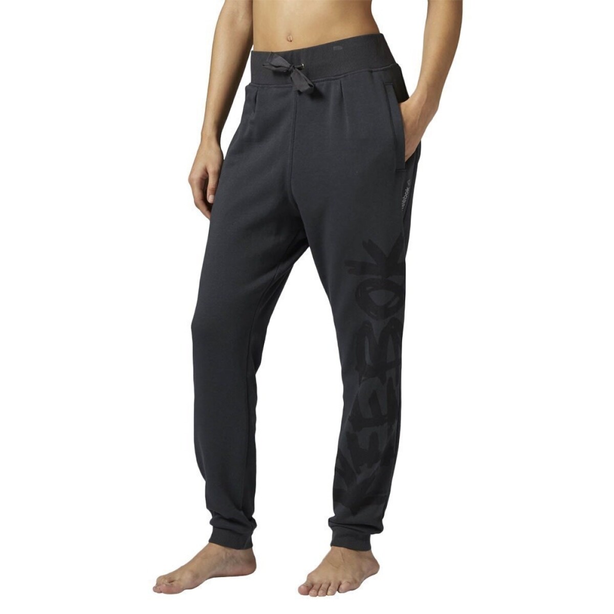 Pantalón Deportivo para Mujer Reebok Dance Knit Drop Crotch - Gris Oscuro 