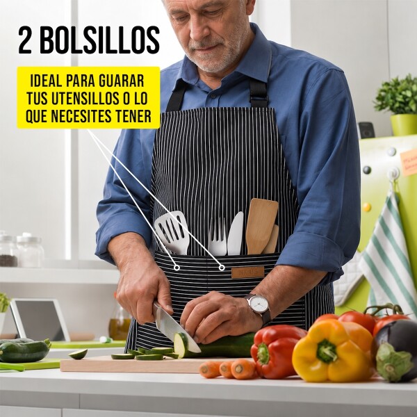 Delantal Gastronómico Unisex Jean Cocina Barbería Asado Chef IMBACK Delantal Gastronómico Unisex Jean Cocina Barbería Asado Chef IMBACK