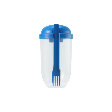 Tupper para Ensaladas con Tenedor 1000 Ml AZUL