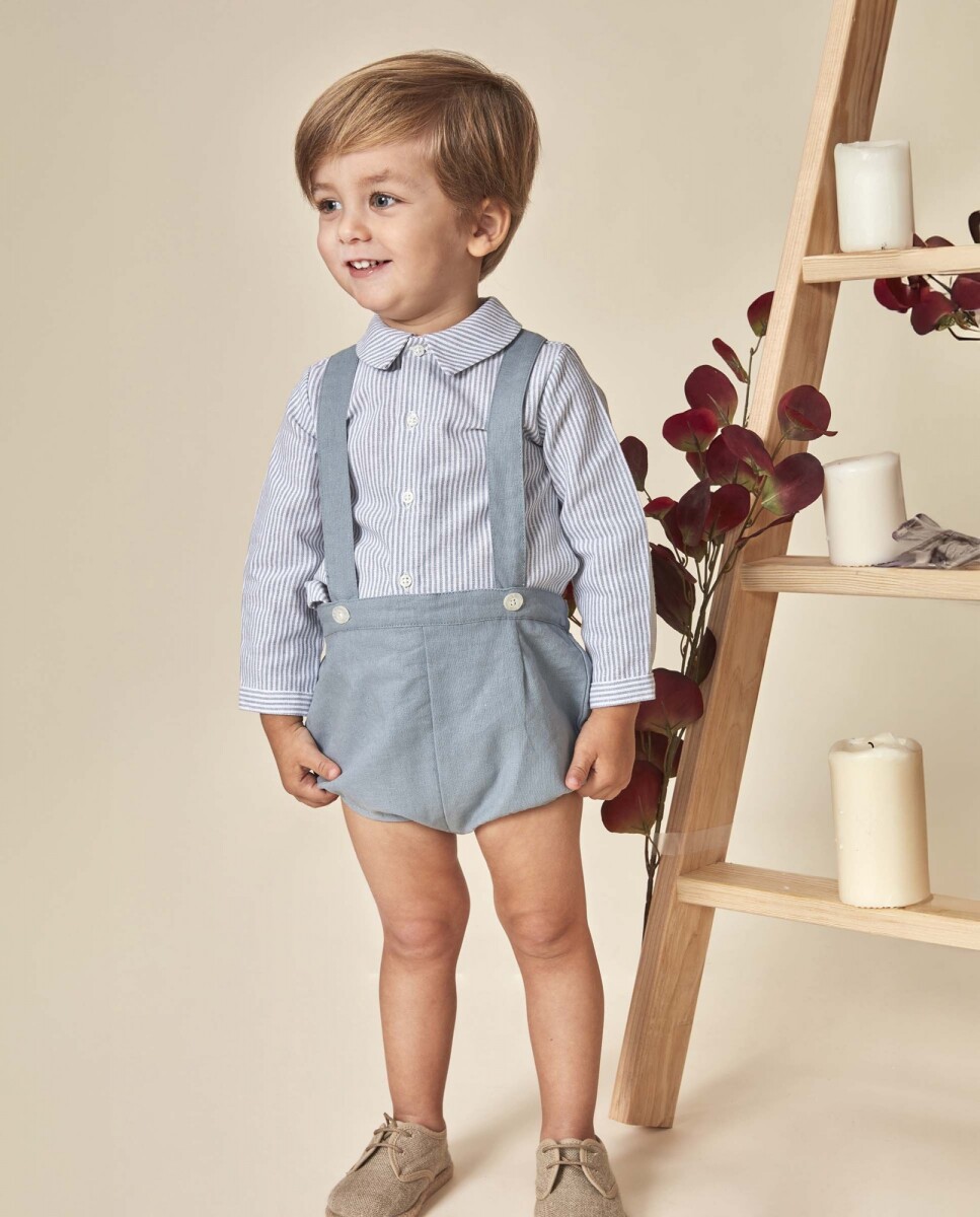 Camisa De Rayas - Gris 