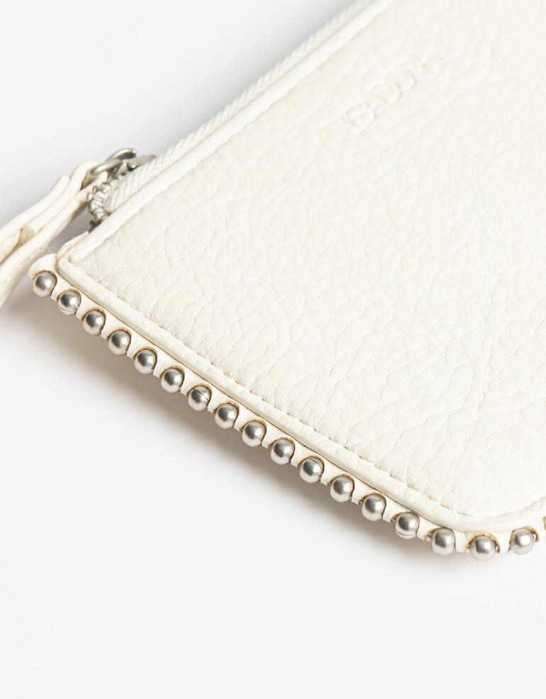 Tarjeteros Tarjetero Efecto Texturado Blanco - Blanco Crudo