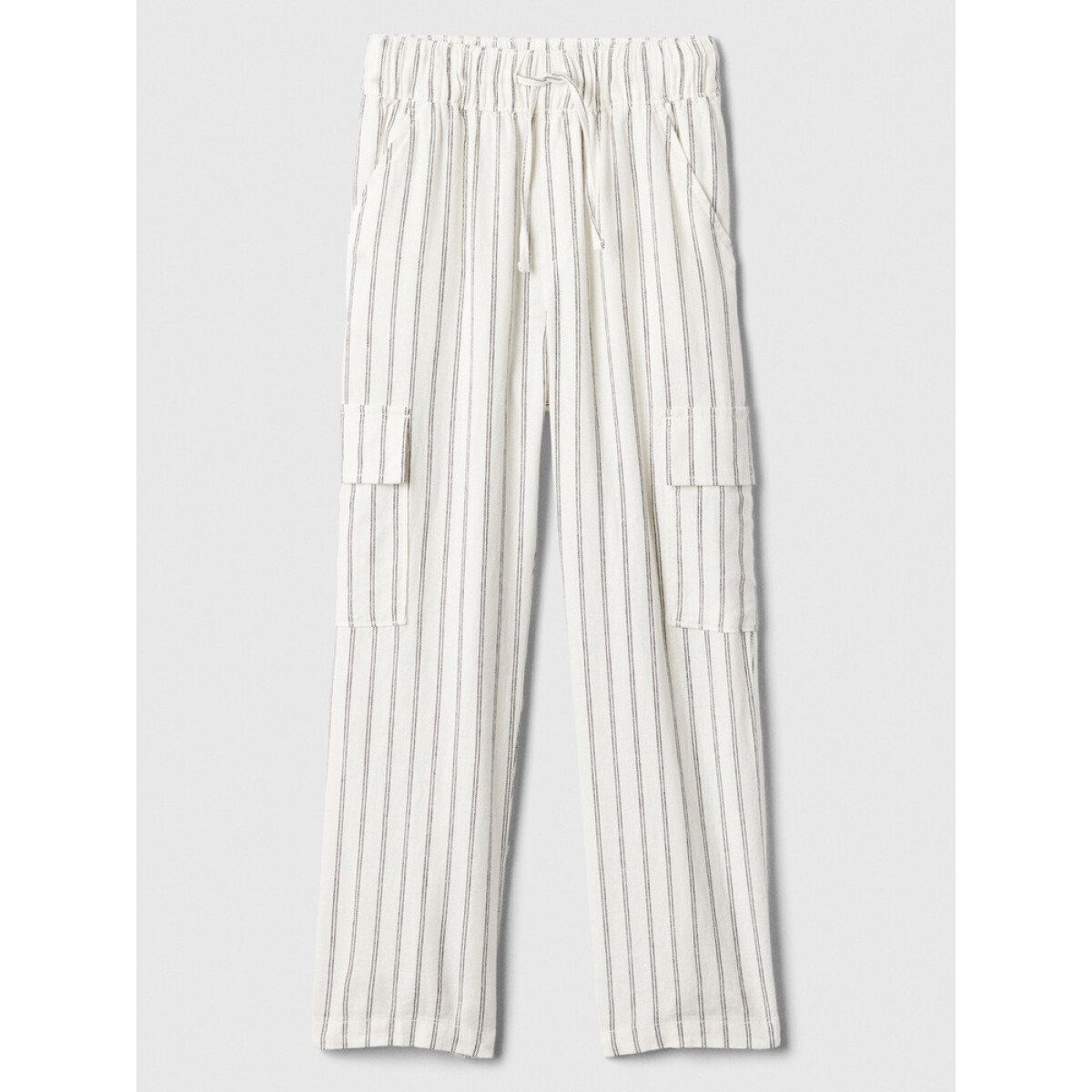 V-EASY LINEN PANT - IVORY FROST STRIPE 