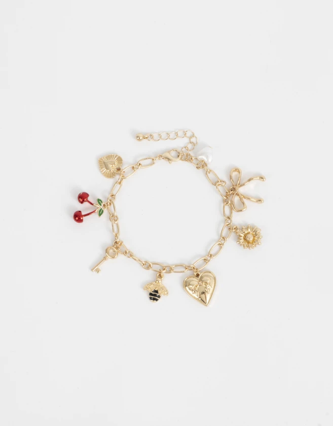 Pulseras Flexibles Multi dijes Pulsera Flexible Multidijes - Dorado