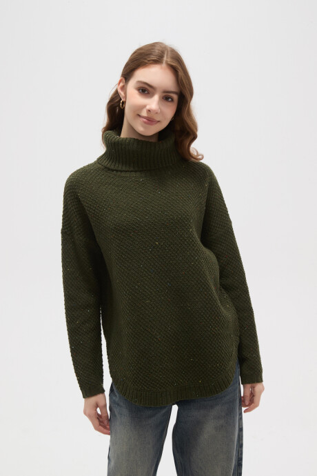 Polera Arsiega Verde Oliva Oscuro