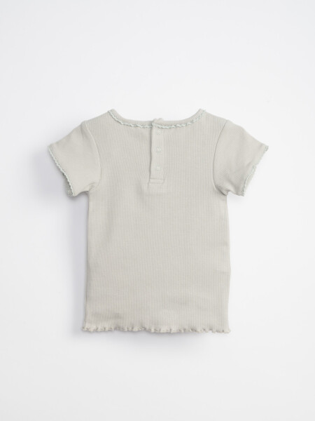 Remera manga corta rib Verde