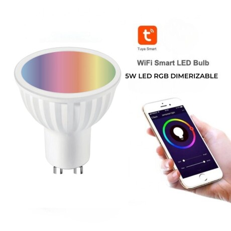 Lampara LED INTELIGENTE WIFI RGB GU10 Lampara LED INTELIGENTE WIFI RGB GU10