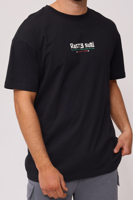 T-SHIRT EXAVI RUSTY Negro