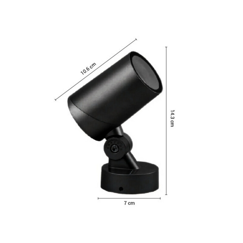 ARTEFACTO EXTERIOR DE PISO GU10 VEGLIO - GRIS<br /> Material:Aluminium & Tempered Glass Luminaria de Exterior Veglio GU10