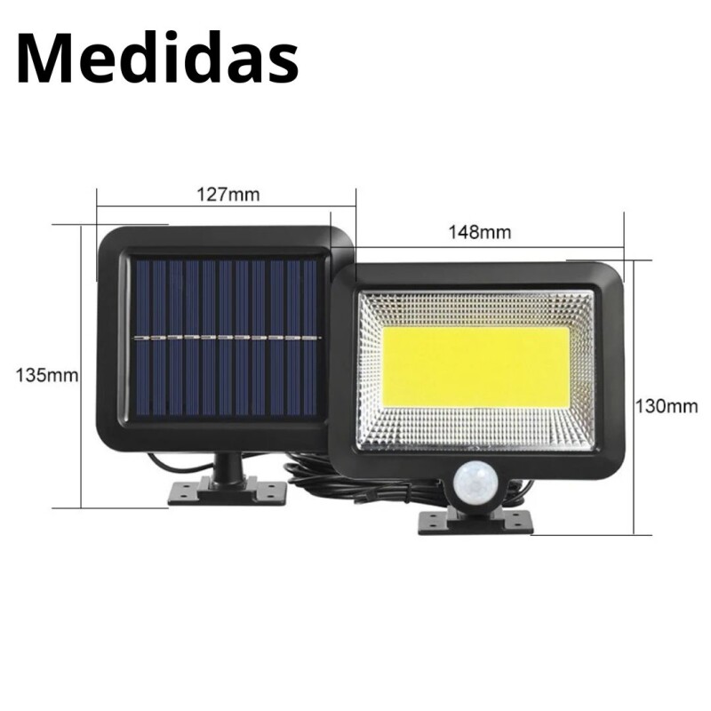 Foco Lampara Led Exterior Panel Solar Sensor Movimiento Foco Lampara Led Exterior Panel Solar Sensor Movimiento