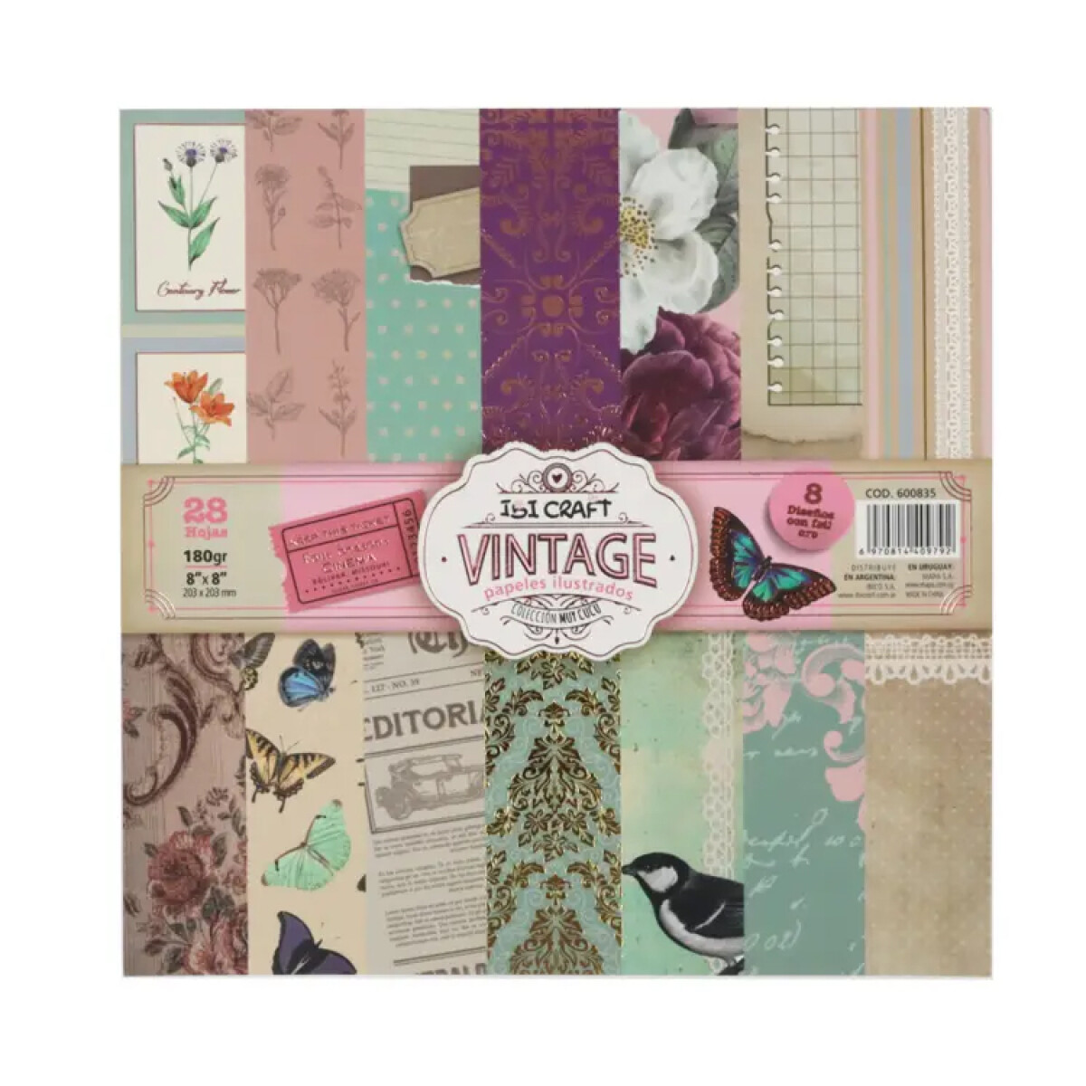 Block para Manualidades Ibi Craft 20 x 20 cm Vintage 