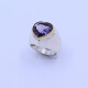 Anillo plata, oro y amatista. Anillo plata, oro y amatista.