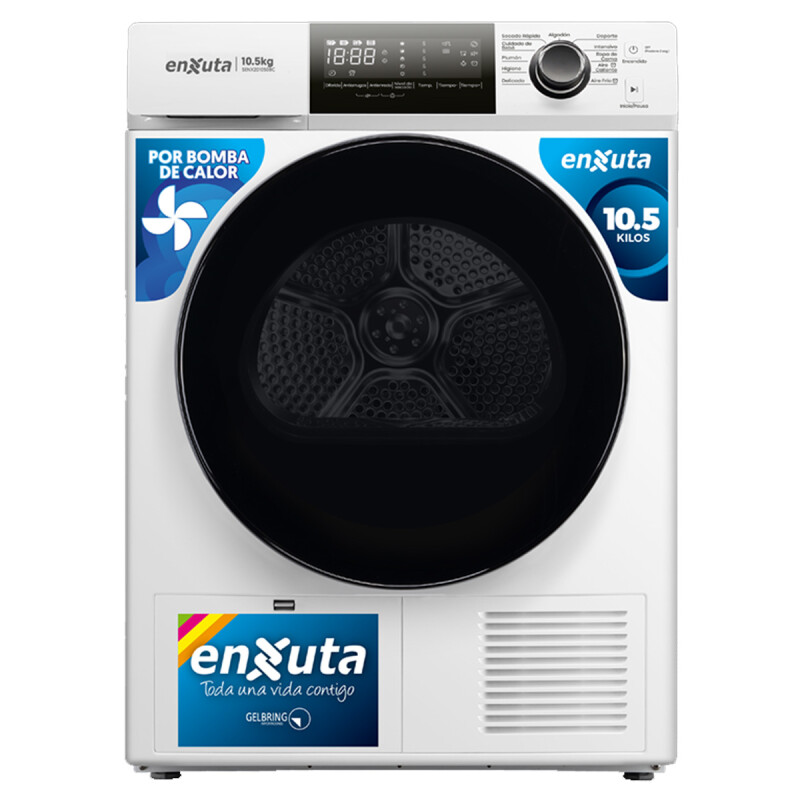 SECARROPA CARGA FRONTAL BLANCO POR BOMBA DE CALOR DE 10.5 KG SECARROPA CARGA FRONTAL BLANCO POR BOMBA DE CALOR DE 10.5 KG