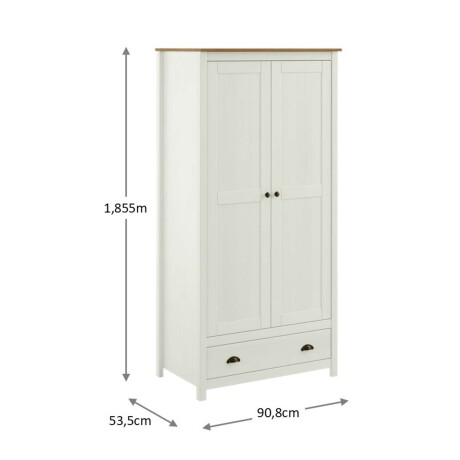 PLACARD ROPERO 2 PUERTAS MADERA NATURAL-BEIGE TOPAZIO