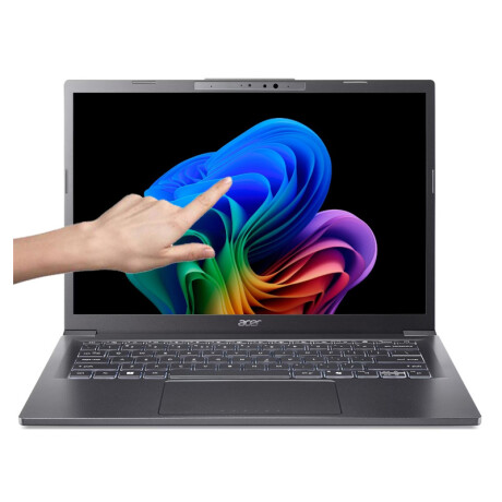 Notebook Acer 14 AI Copilot+ PC. NPU Core Ultra 7 258V. RAM 32GB. Disco Sólido 1TB. Pantalla Táctil 14" WUXGA Notebook Acer 14 AI Copilot+ PC. NPU Core Ultra 7 258V. RAM 32GB. Disco Sólido 1TB. Pantalla Táctil 14" WUXGA