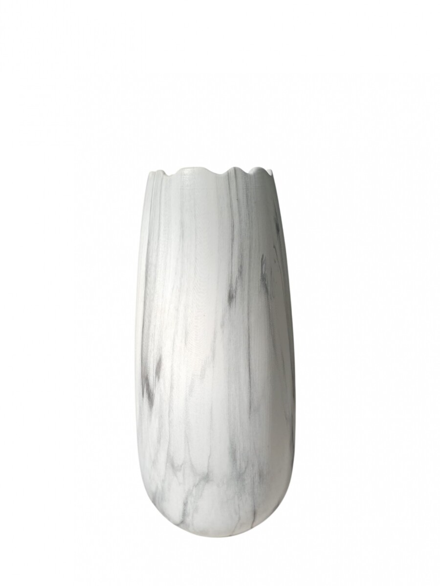 FLORERO MARMOLADO BLANCO Y GRIS 