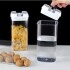 Juego de 6 Recipientes Herméticos Apilables Tarros Frascos Contenedores Apto Alimentos Tapa Blanca Juego de 6 Recipientes Herméticos Apilables Tarros Frascos Contenedores Apto Alimentos Tapa Blanca