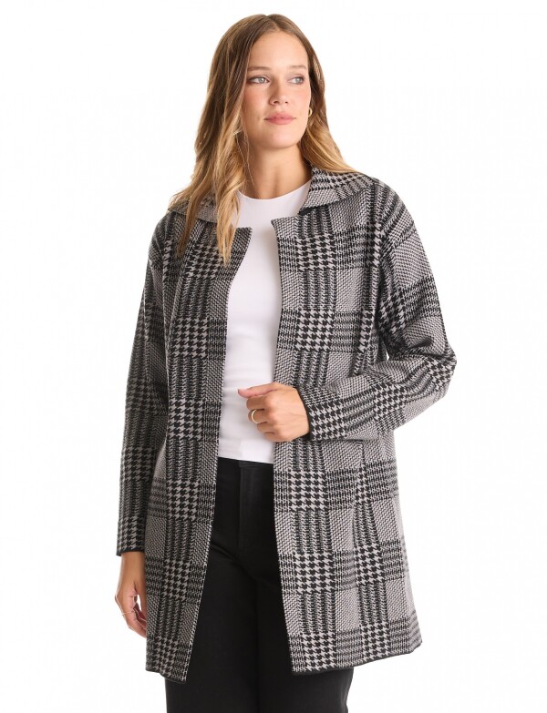 Cardigan Largo Gales NEGRO/GRIS