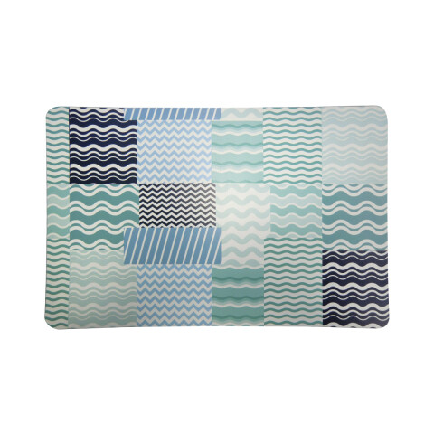 Individual Rectangular Patchwork Color Azul 47 x 27 cm U
