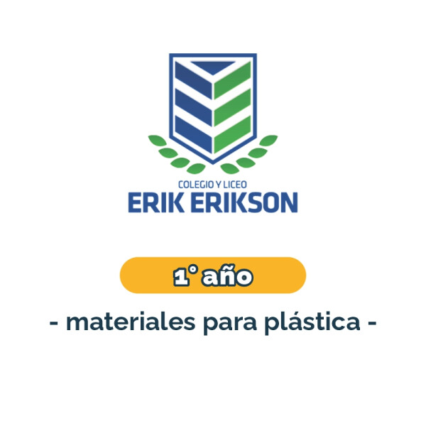 Materiales para plástica - Primaria 1° año Erik Erikson Única