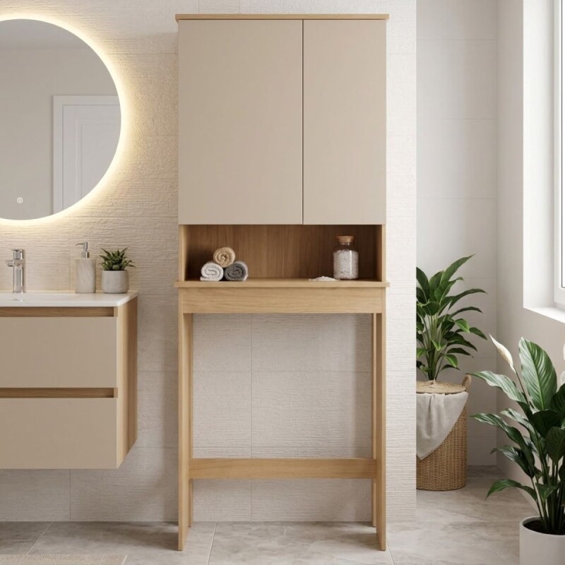 ORGANIZADOR BCO/BEIGE P/BAÑO 179X23X62CM Unica