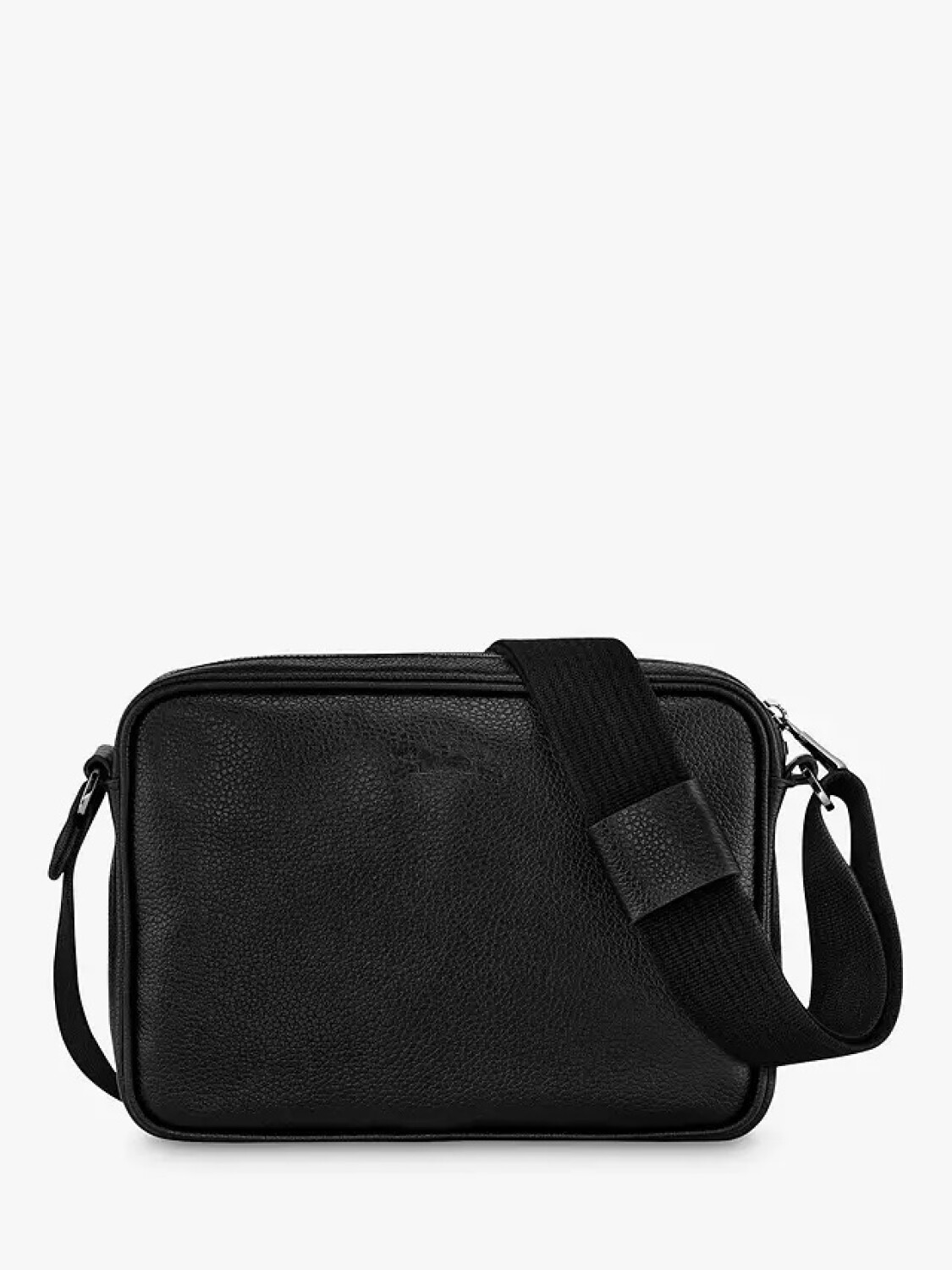 Longchamp -Bolso cruzado de cuero, Le foulonné Negro