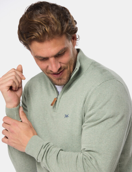 BUZO TEJIDO DE ALGODÓN Pistacho