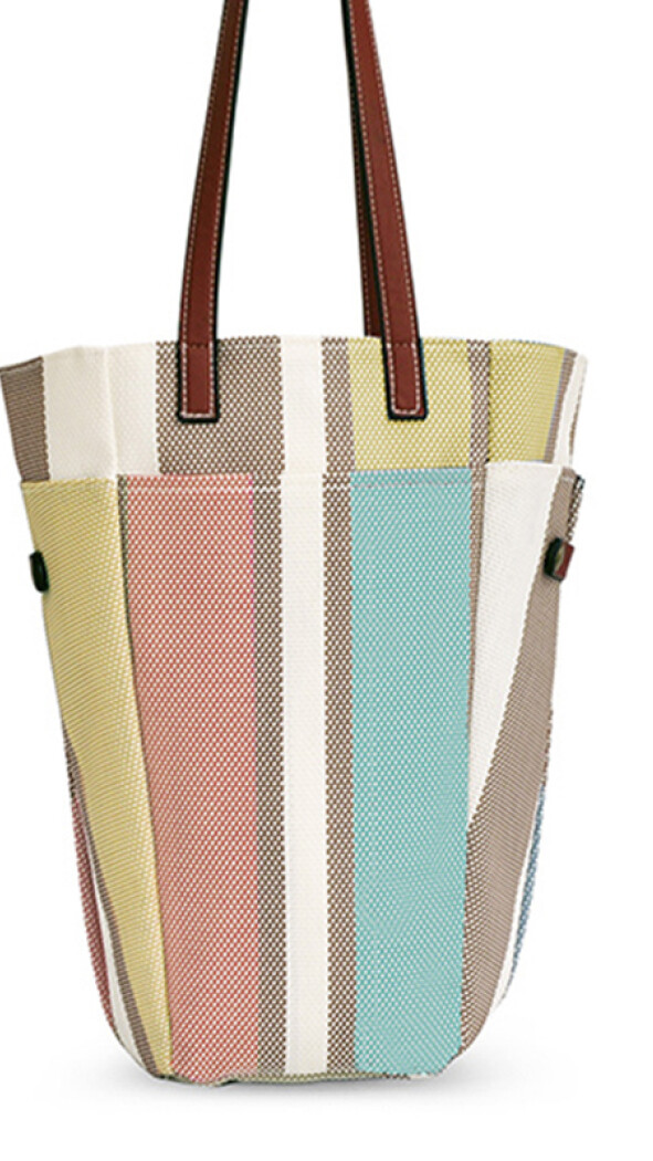 BOLSA MATERA AFRODITA DURAZNO, AQUA Y CRUDO