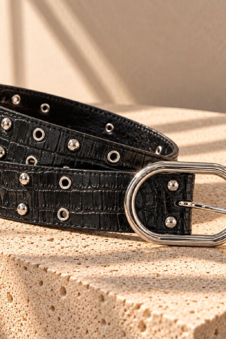 Cinto Snake Croco Negro