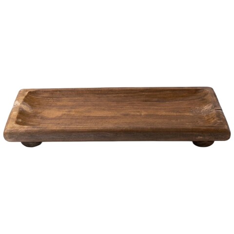 BANDEJA RECT MADERA 64X28X6CM Unica