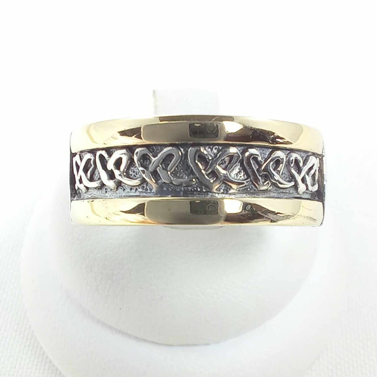 Anillo de plata 925 con filete en double de oro 18 ktes. Modelo GUARDA CELTA. 