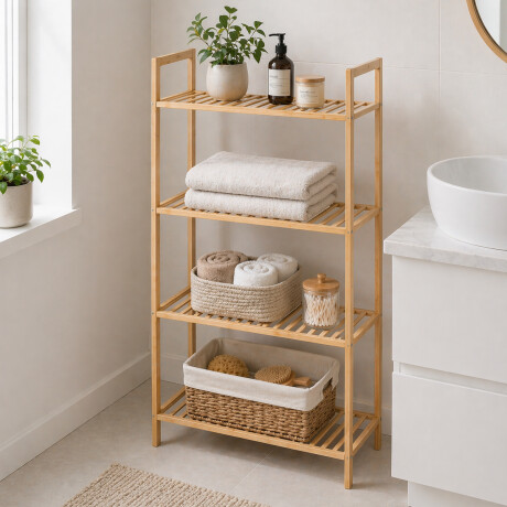 Estantería bambú de 4 estantes - 50x25x100cm Sc
