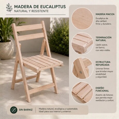 Silla Plegable Madera Eucaliptus Silla Plegable Madera Eucaliptus